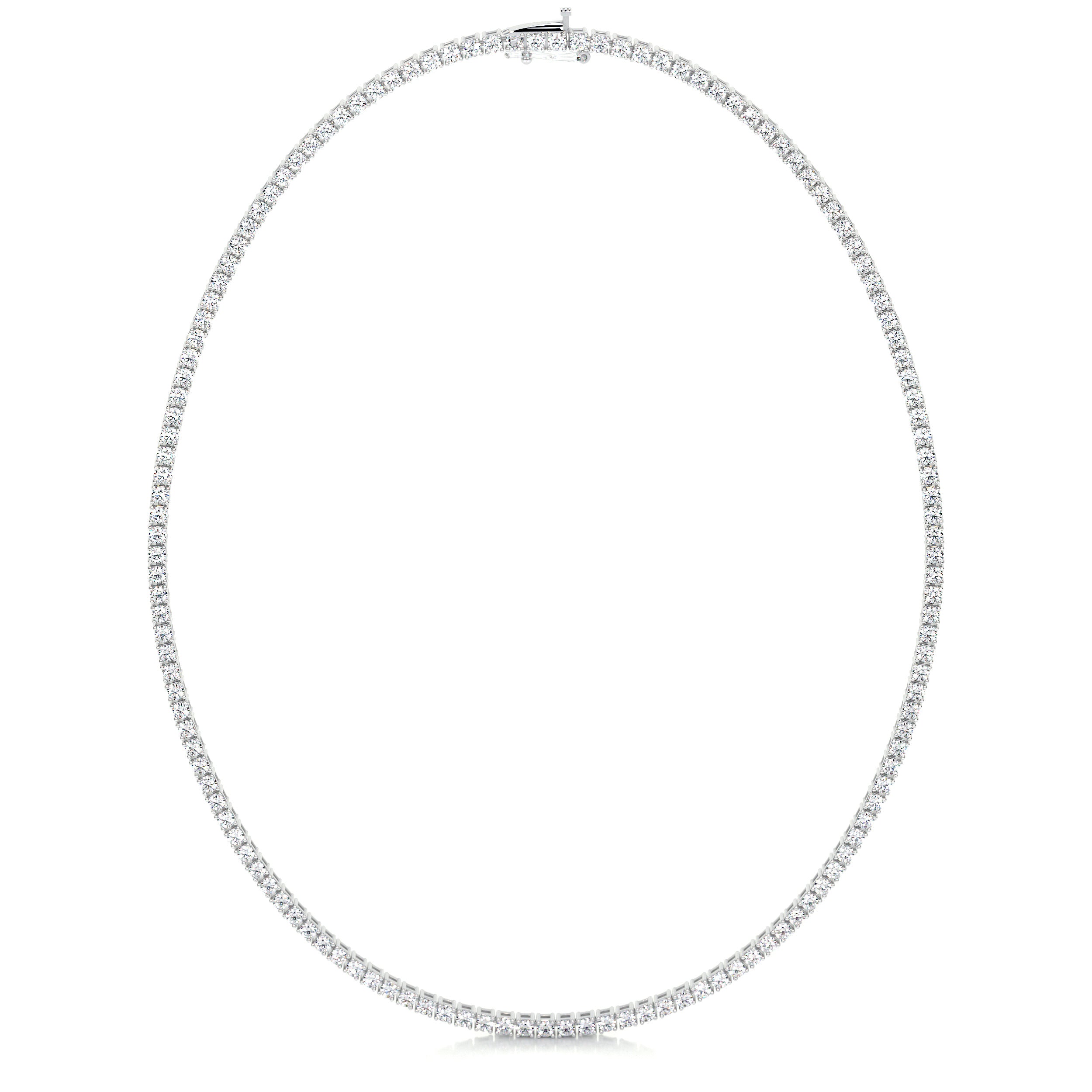 Callie Diamond Tennis Necklace Collier   (6.00 Carat) -14K White Gold