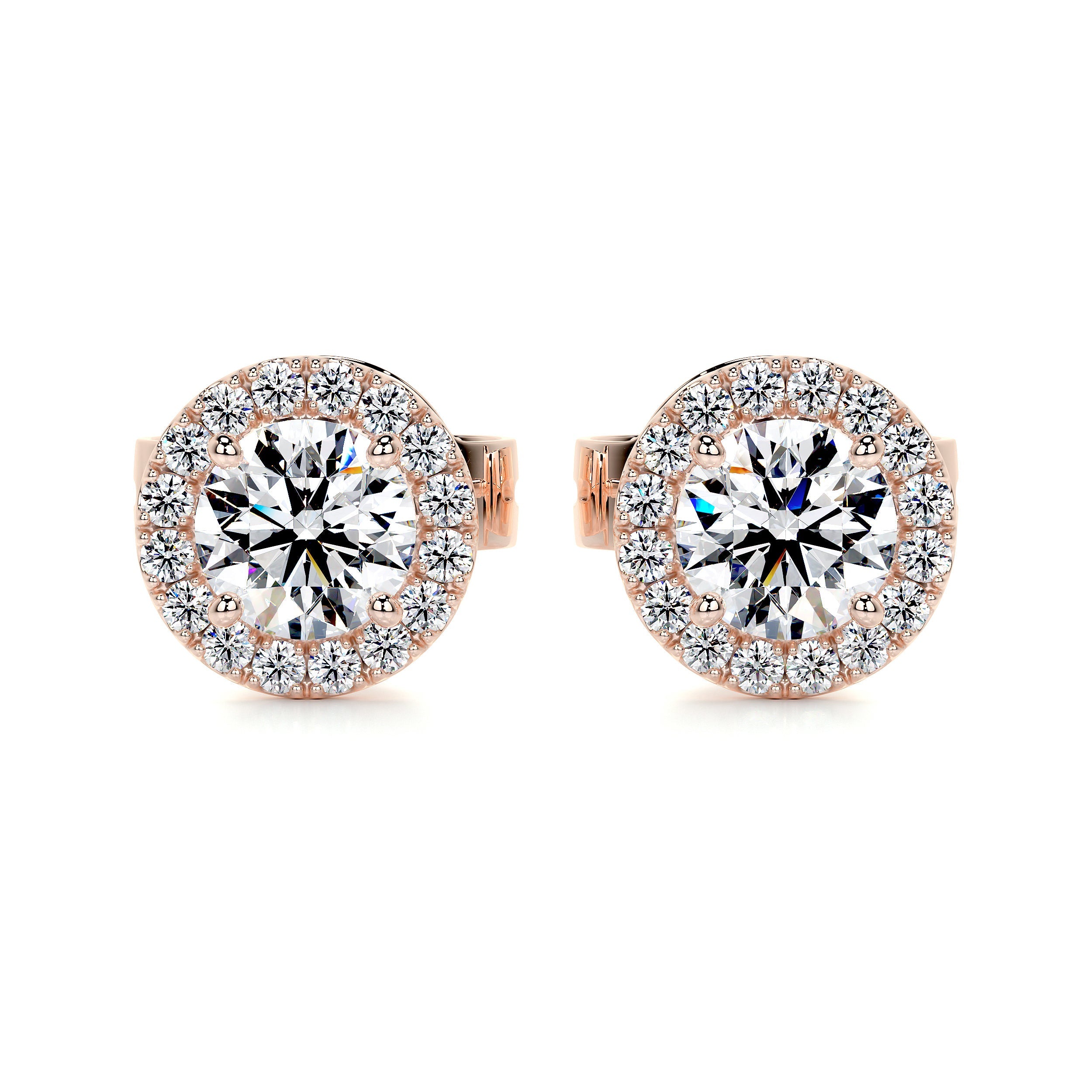 Courtney Lab Grown Diamond Earrings   (0.70 Carat) -14K Rose Gold