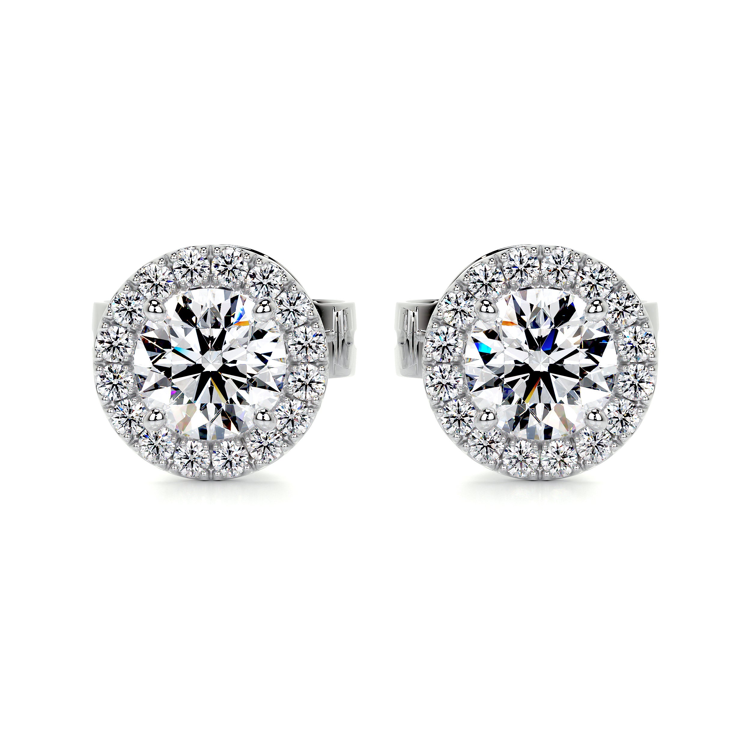 3 carat Emerald Cut Diamond on Sterling Silver Studs, Bridal Earrings by  Margalit Rings – MargalitRings