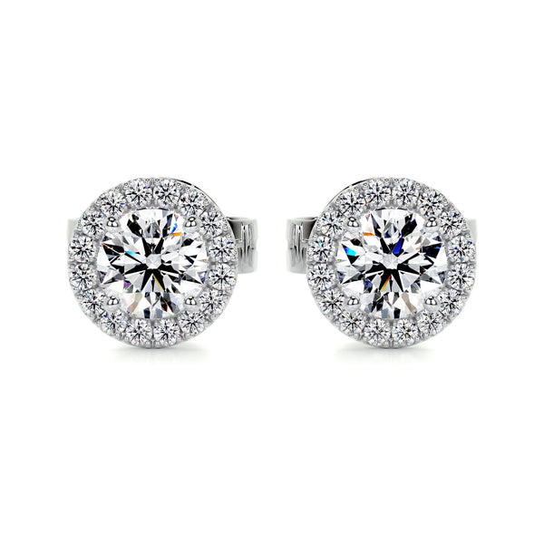 Diamond Earrings 1 ct tw Round-cut 14K White Gold (I/I2) | Kay