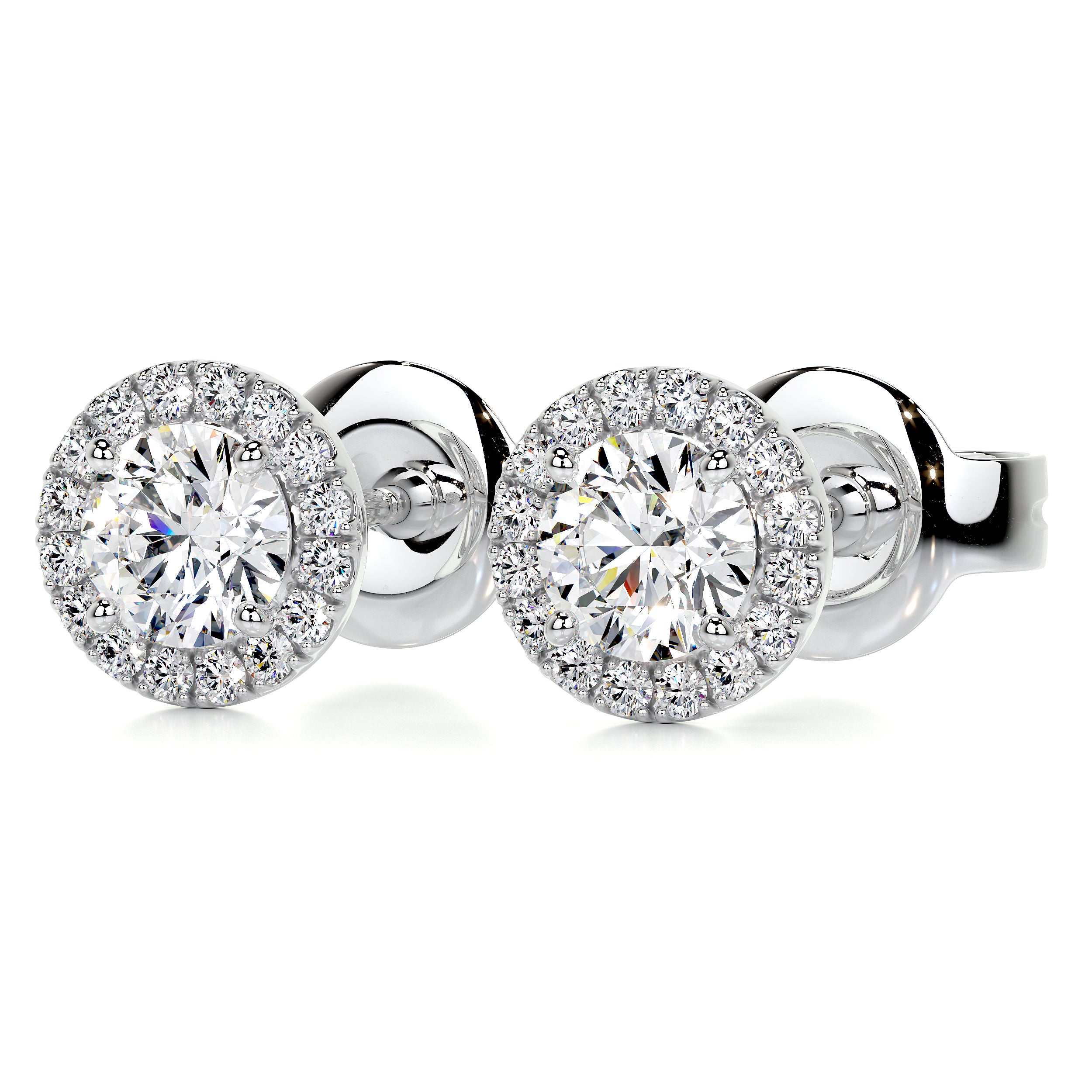 Courtney Lab Grown Diamond Earrings -18K White Gold