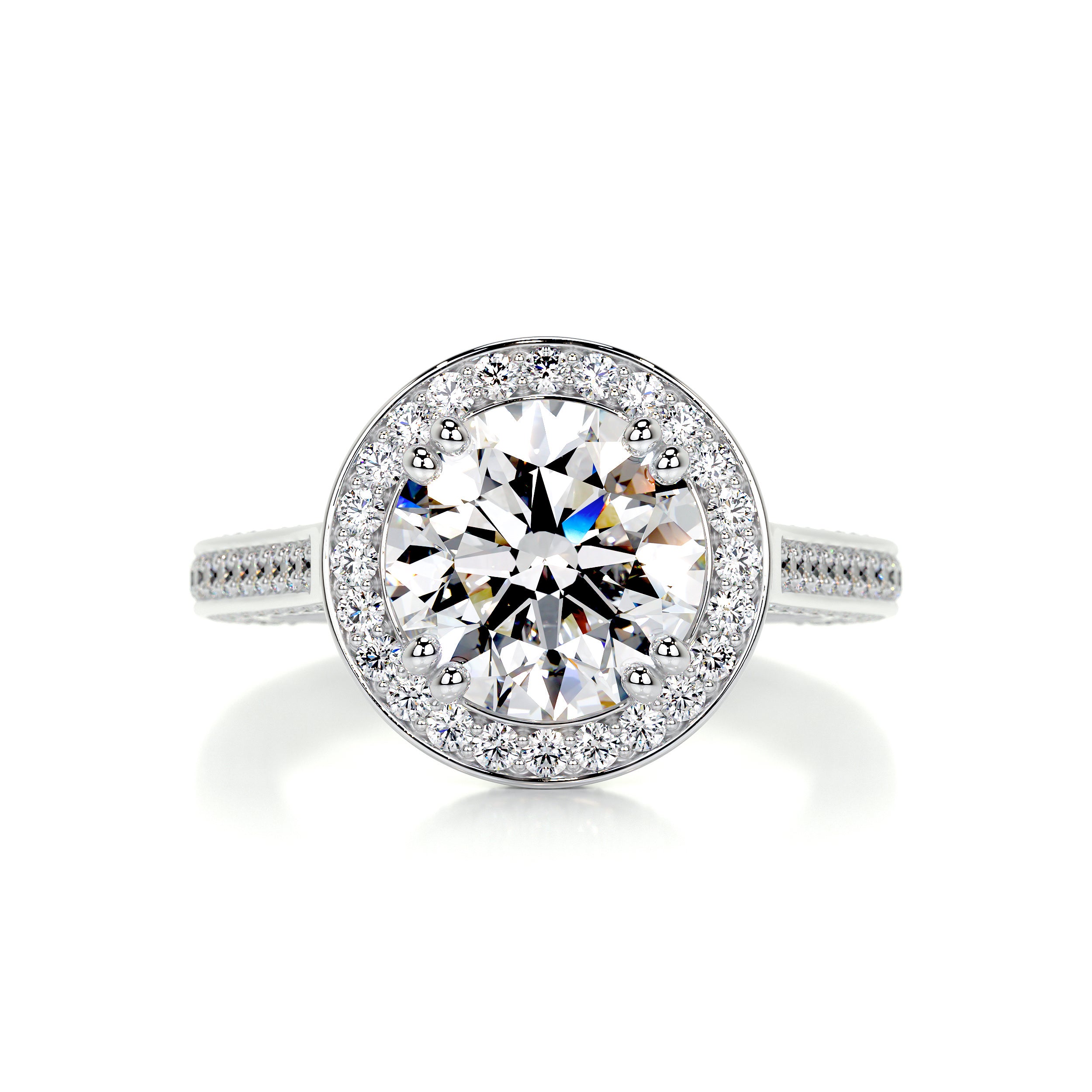 Lynn Diamond Engagement Ring   (2.85 Carat) -14K White Gold