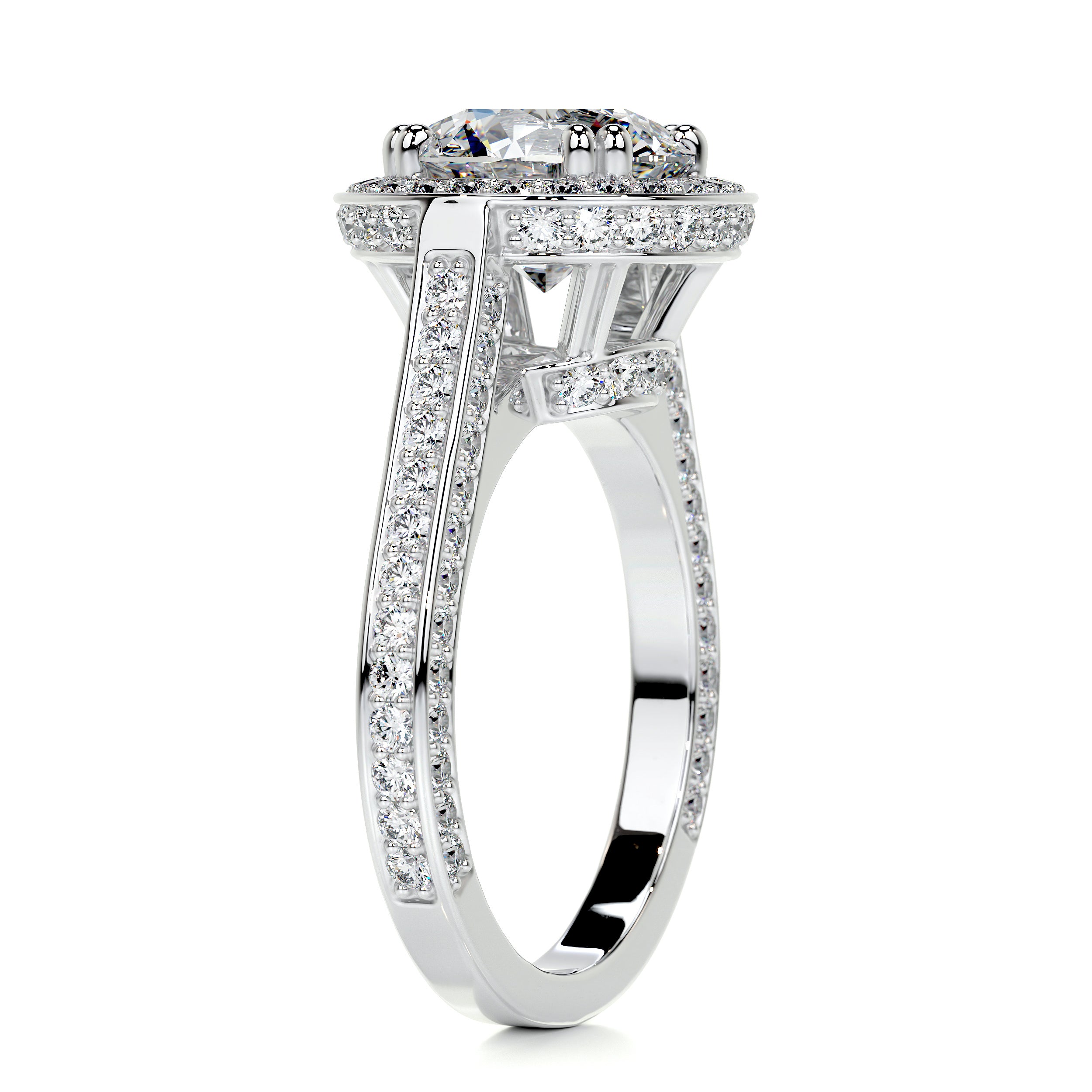 Lynn Diamond Engagement Ring   (2.85 Carat) -14K White Gold