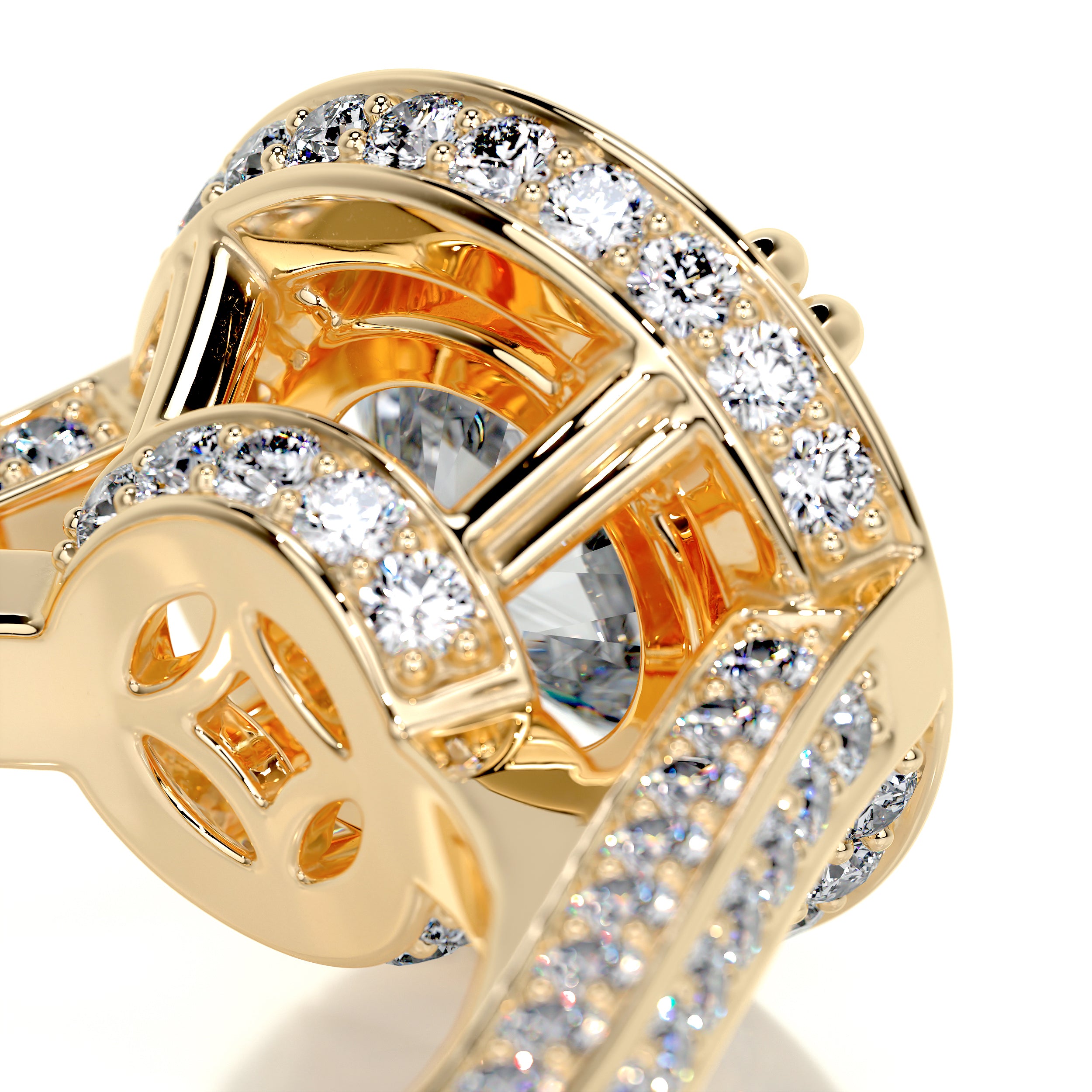 Lynn Diamond Engagement Ring   (2.85 Carat) -18K Yellow Gold