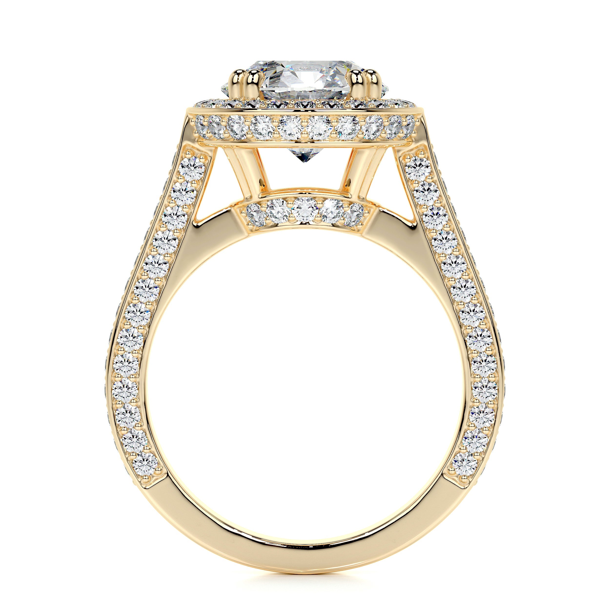 Lynn Lab Grown Diamond Ring   (2.85 Carat) -18K Yellow Gold