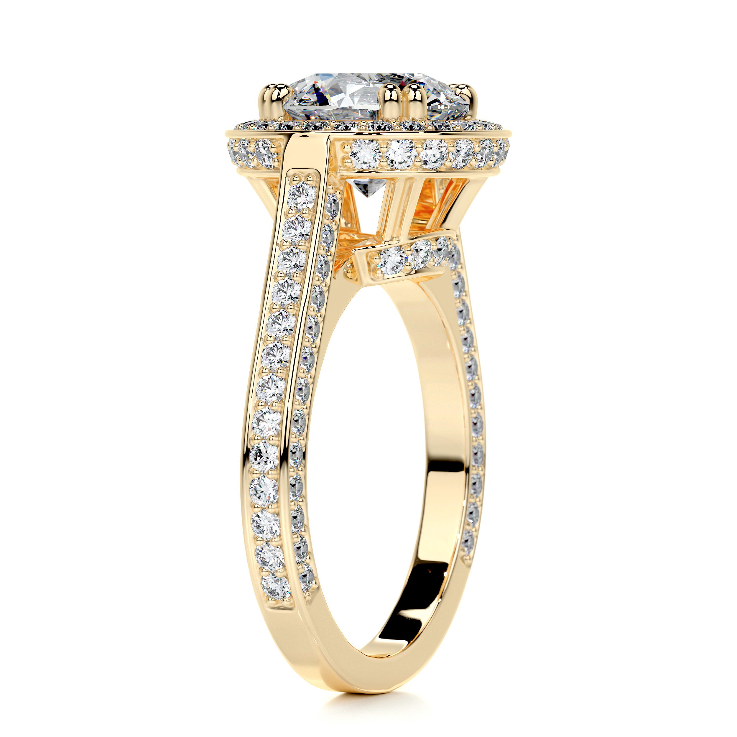 Lynn Diamond Engagement Ring -18K Yellow Gold