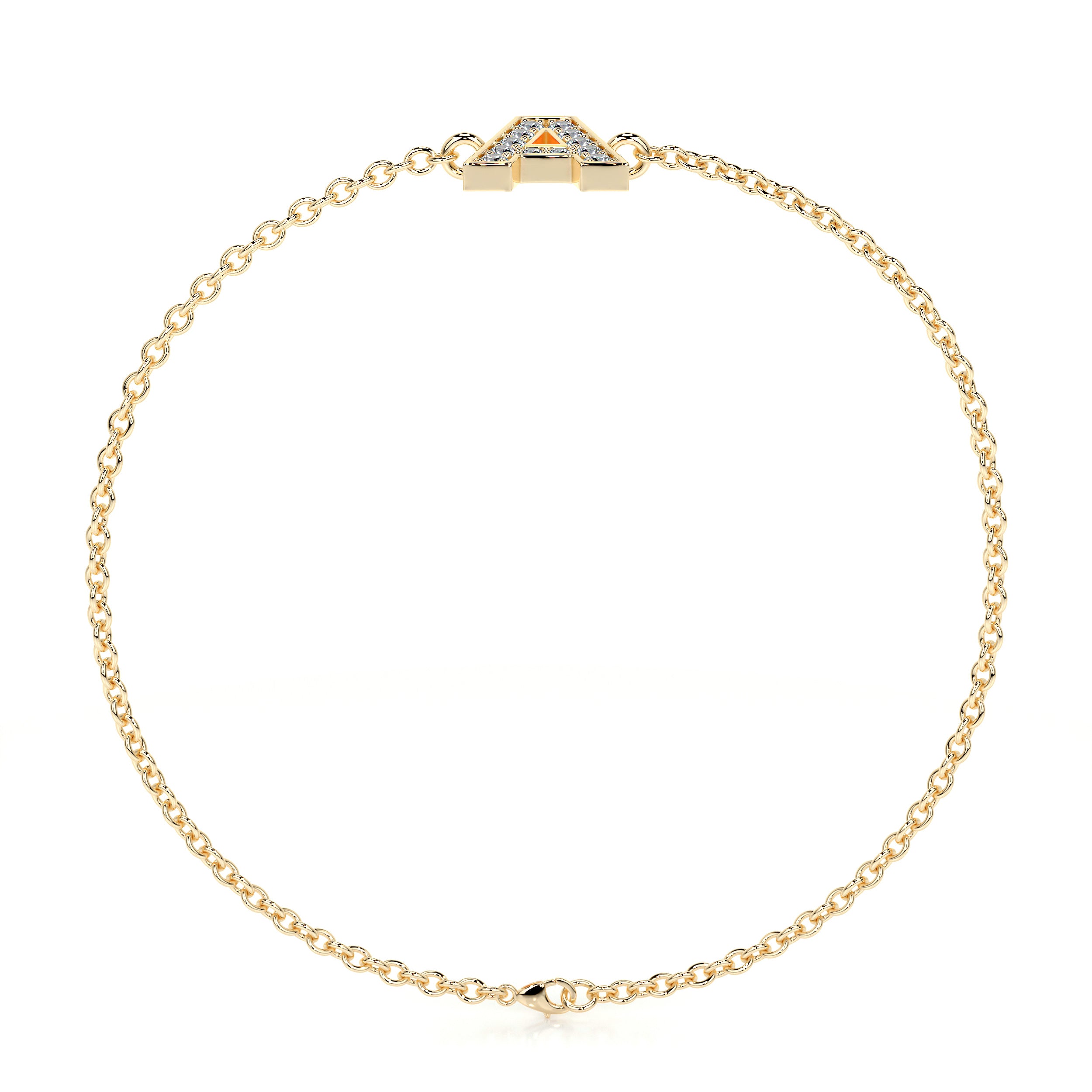 Bridget Letter Diamonds Bracelet   (0.30 Carat) -18K Yellow Gold