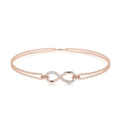 Candice Diamonds Bracelet (0.07 Carat) -14K Rose Gold