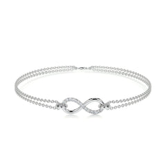 Candice Diamonds Bracelet (0.07 Carat) -18K White Gold