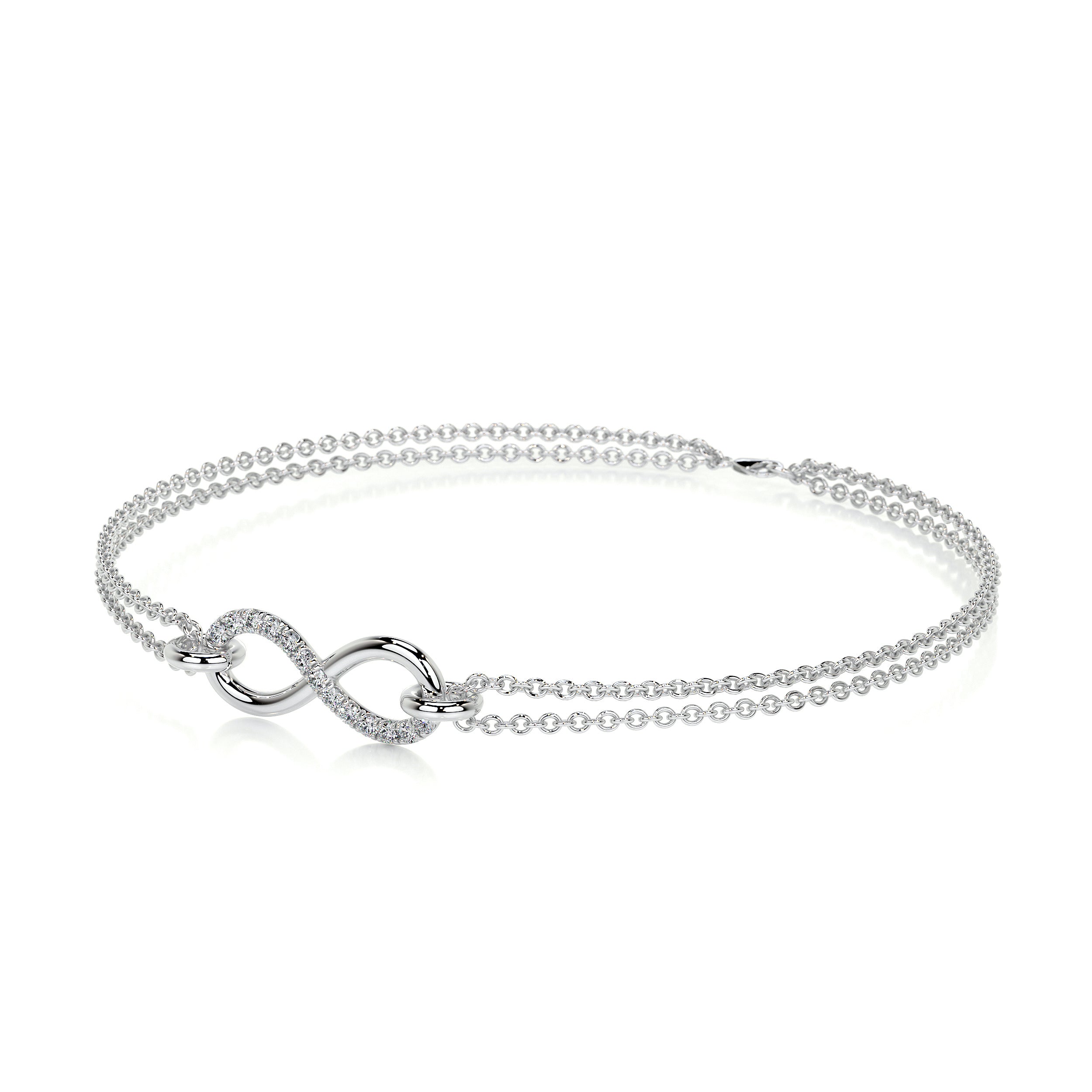 Candice Diamonds Bracelet   (0.07 Carat) -18K White Gold