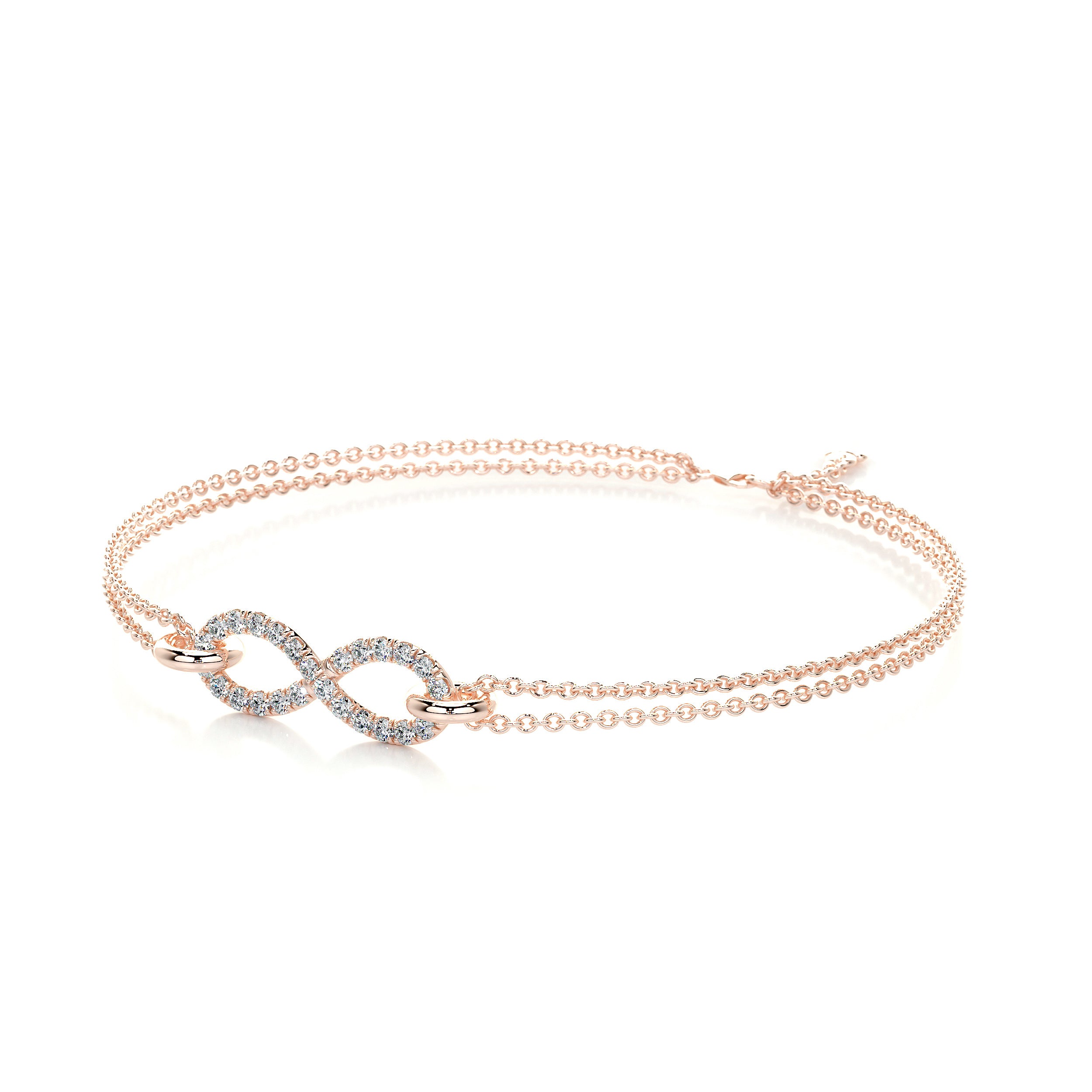 Debbie Diamonds Bracelet   (0.25 Carat) -14K Rose Gold
