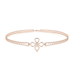Dolores Lab Grown Diamonds Bracelet (0.02 Carat) -14K Rose Gold