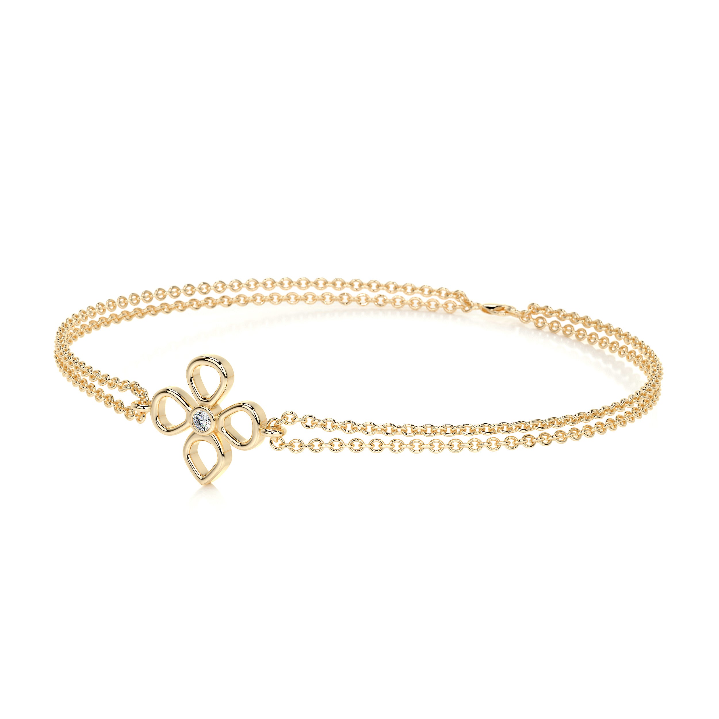 Dolores Diamonds Bracelet   (0.02 Carat) -18K Yellow Gold