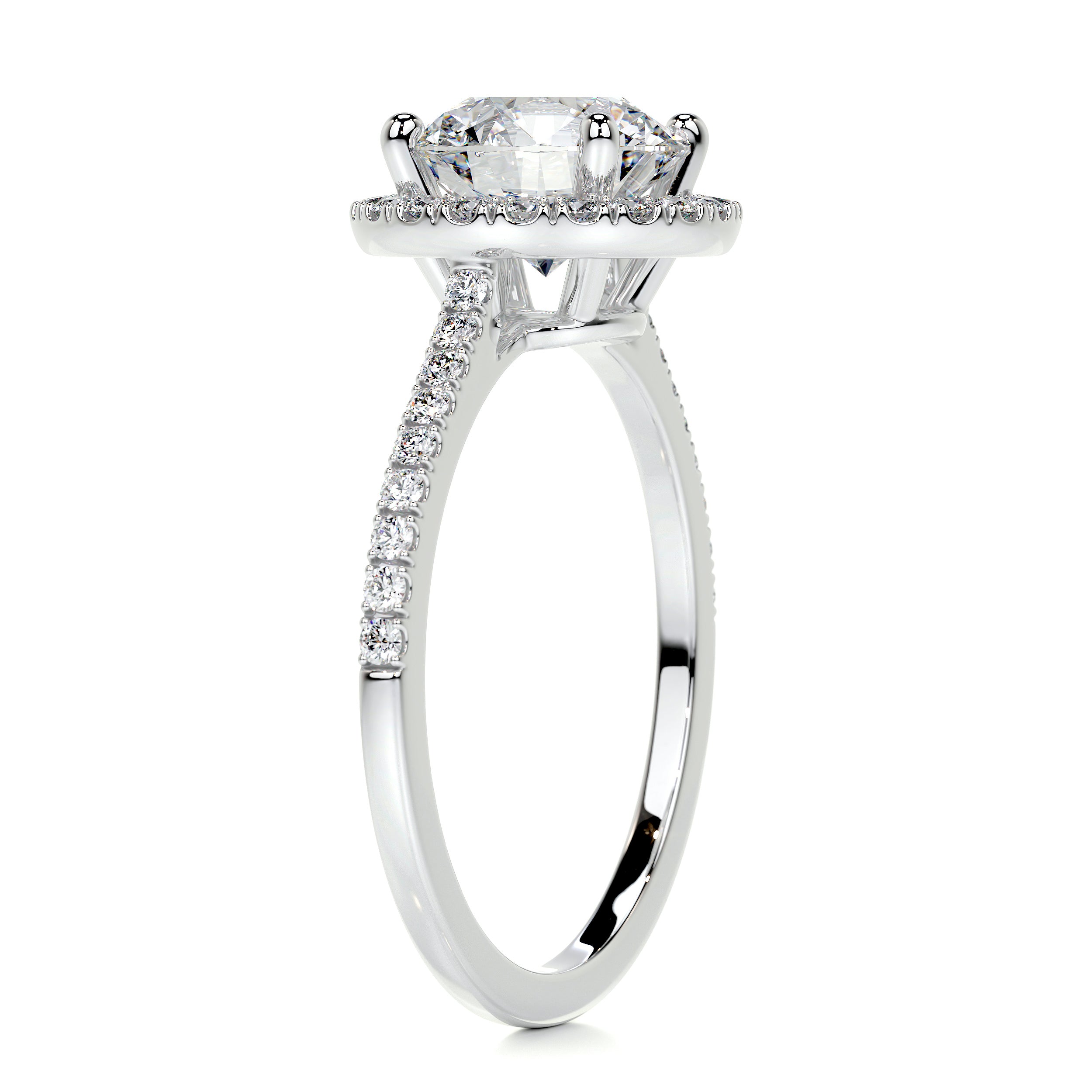 Layla Diamond Engagement Ring   (2.50 Carat) -14K White Gold