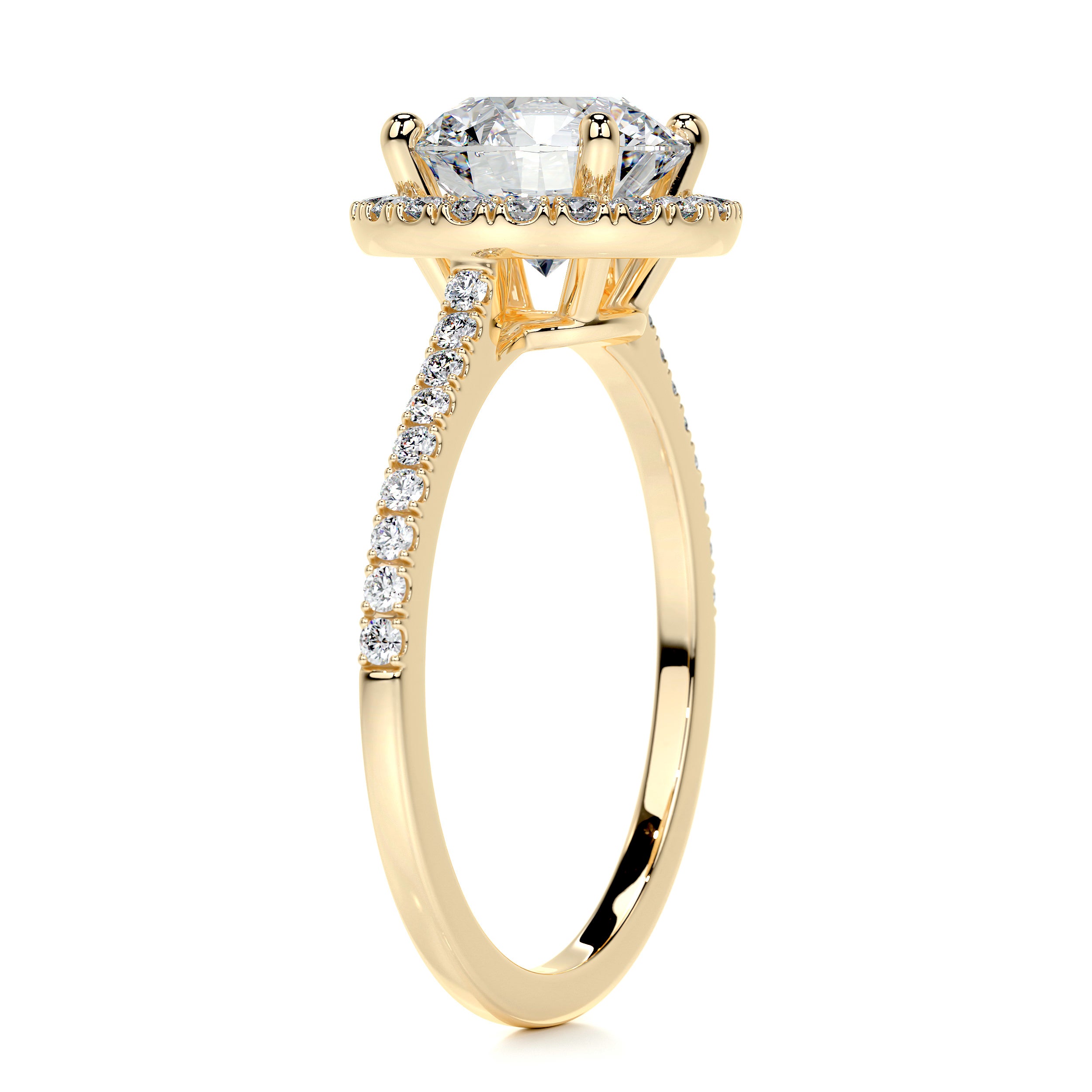 Layla Diamond Engagement Ring   (2.50 Carat) -18K Yellow Gold