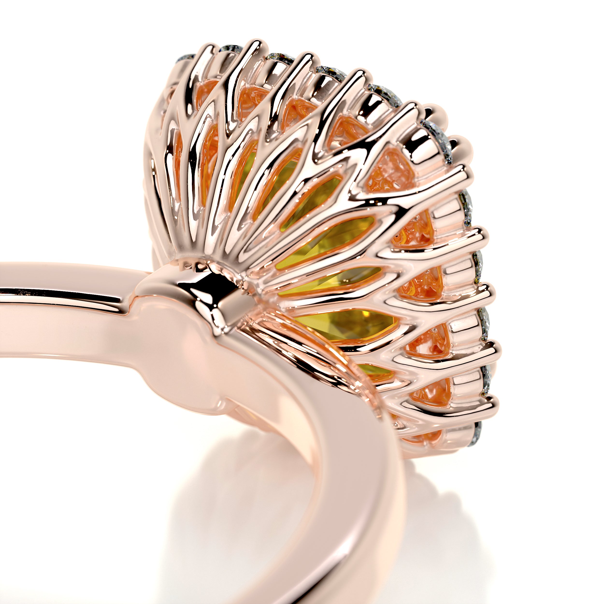 Emery Diamond Engagement Ring   (1.8 Carat) - 14K Rose Gold