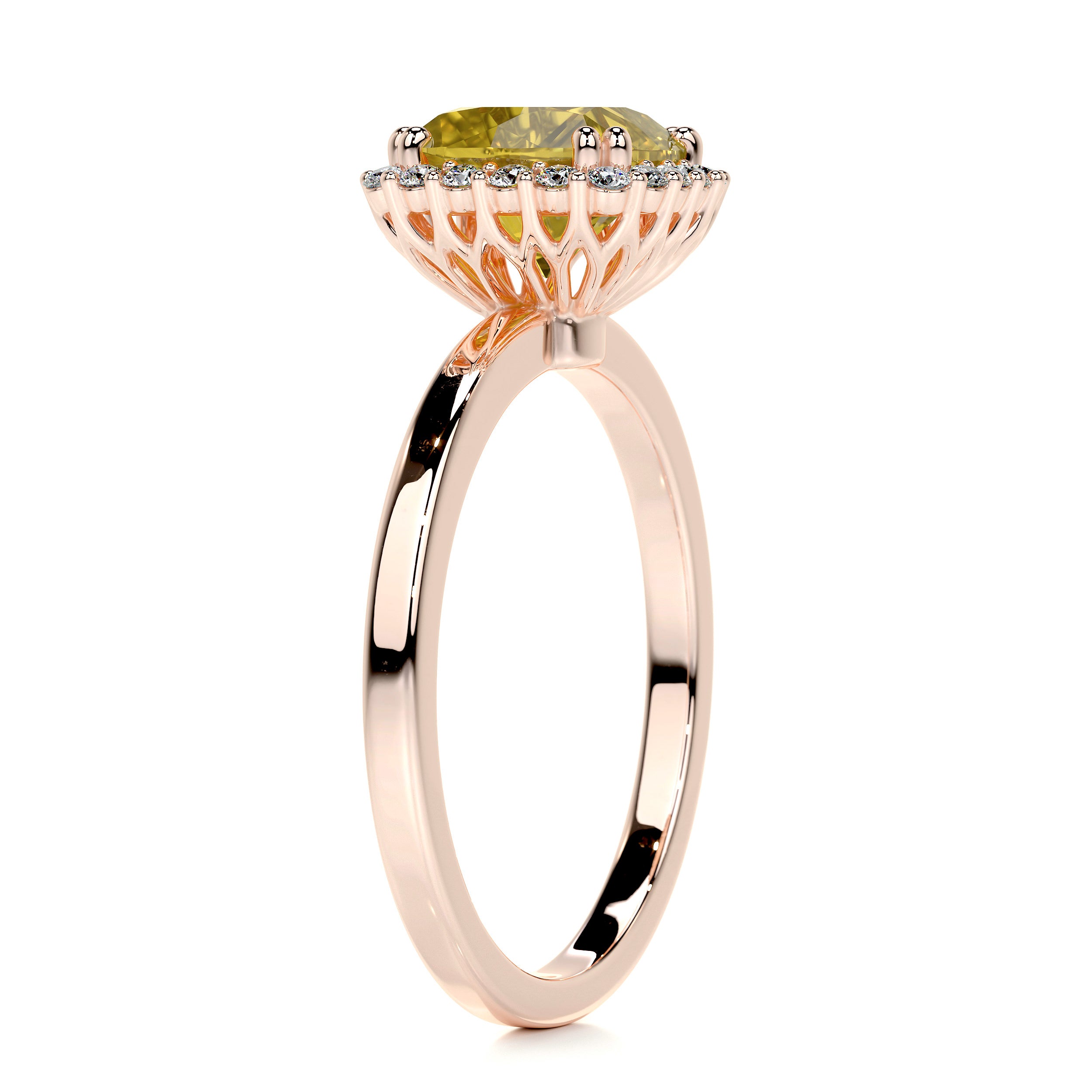 Emery Diamond Engagement Ring   (1.8 Carat) - 14K Rose Gold