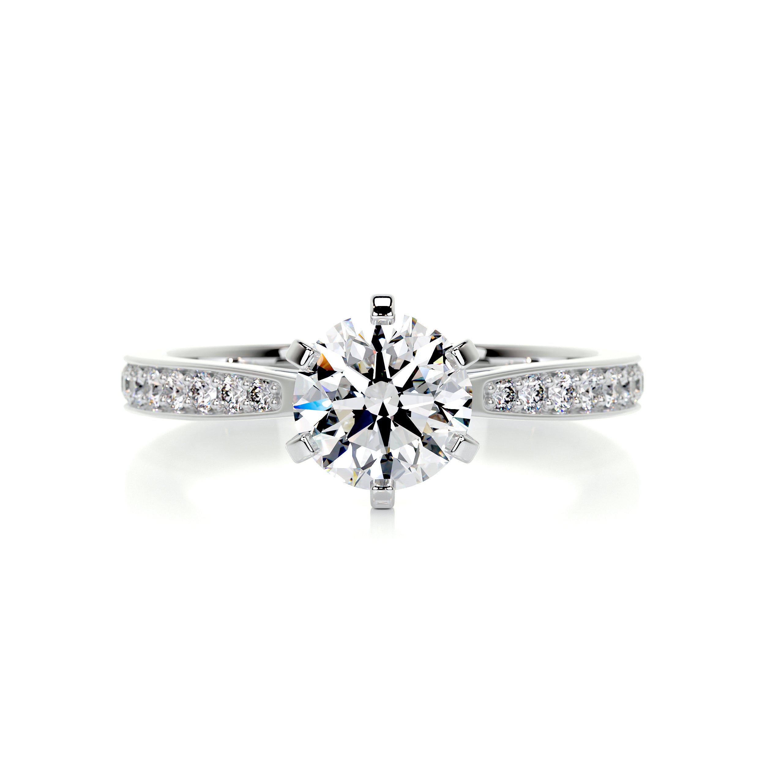 Talia Diamond Engagement Ring   (1.2 Carat) - 18K White Gold