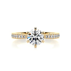 Talia Diamond Engagement Ring - 18K Yellow Gold