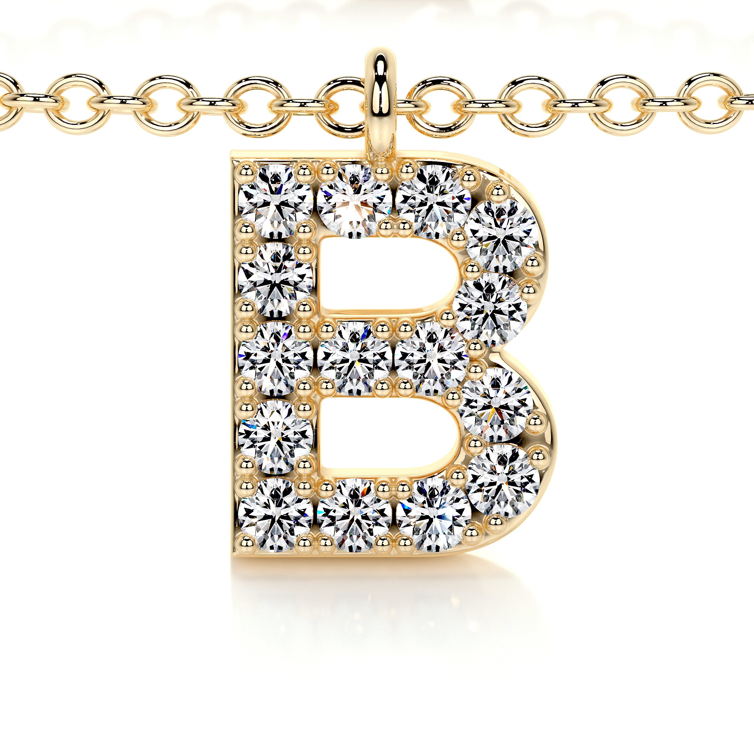 Barbara Letter Lab Grown Diamonds Bracelet   (0.15 Carat) -18K Yellow Gold