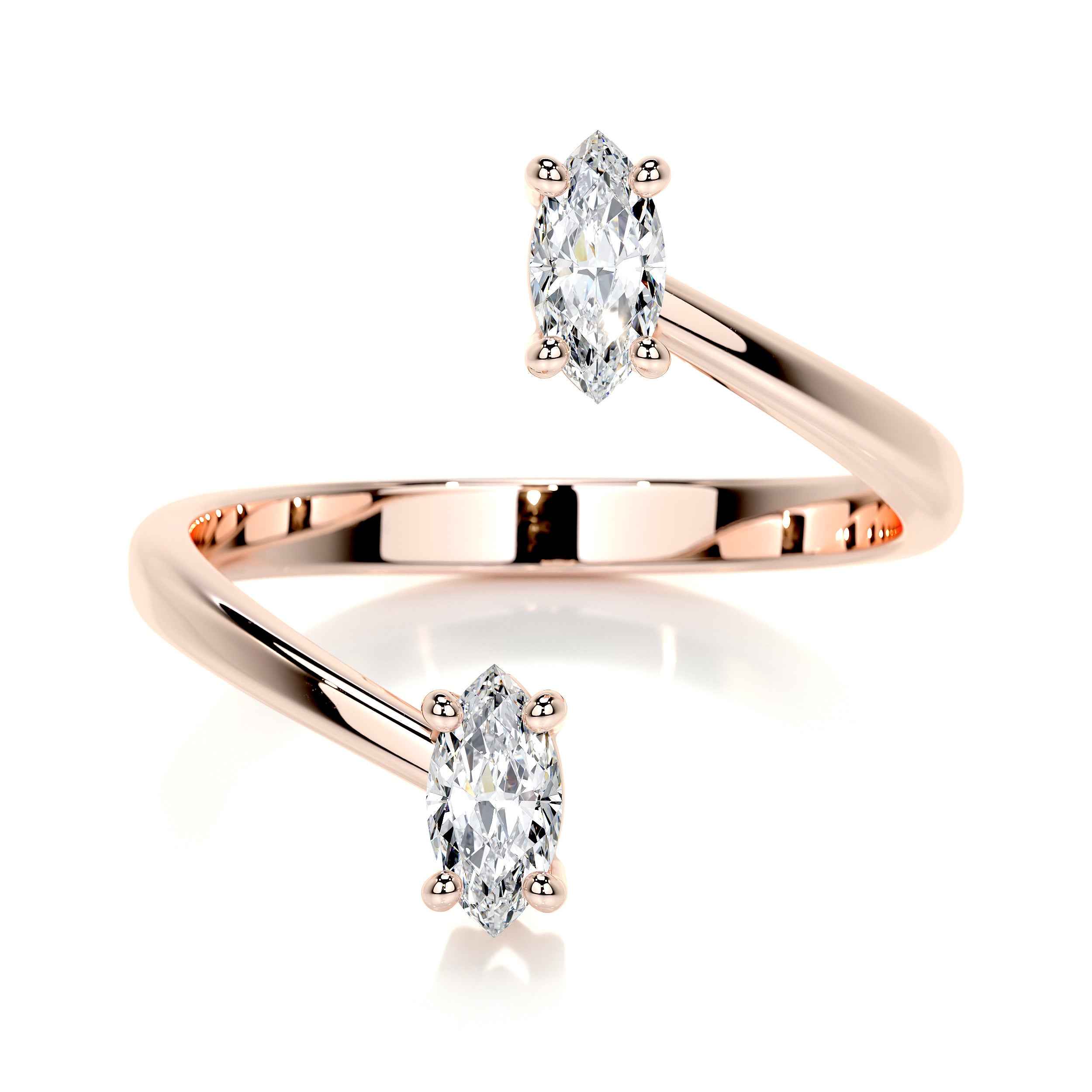 Rose gold diamond sales fashion ring