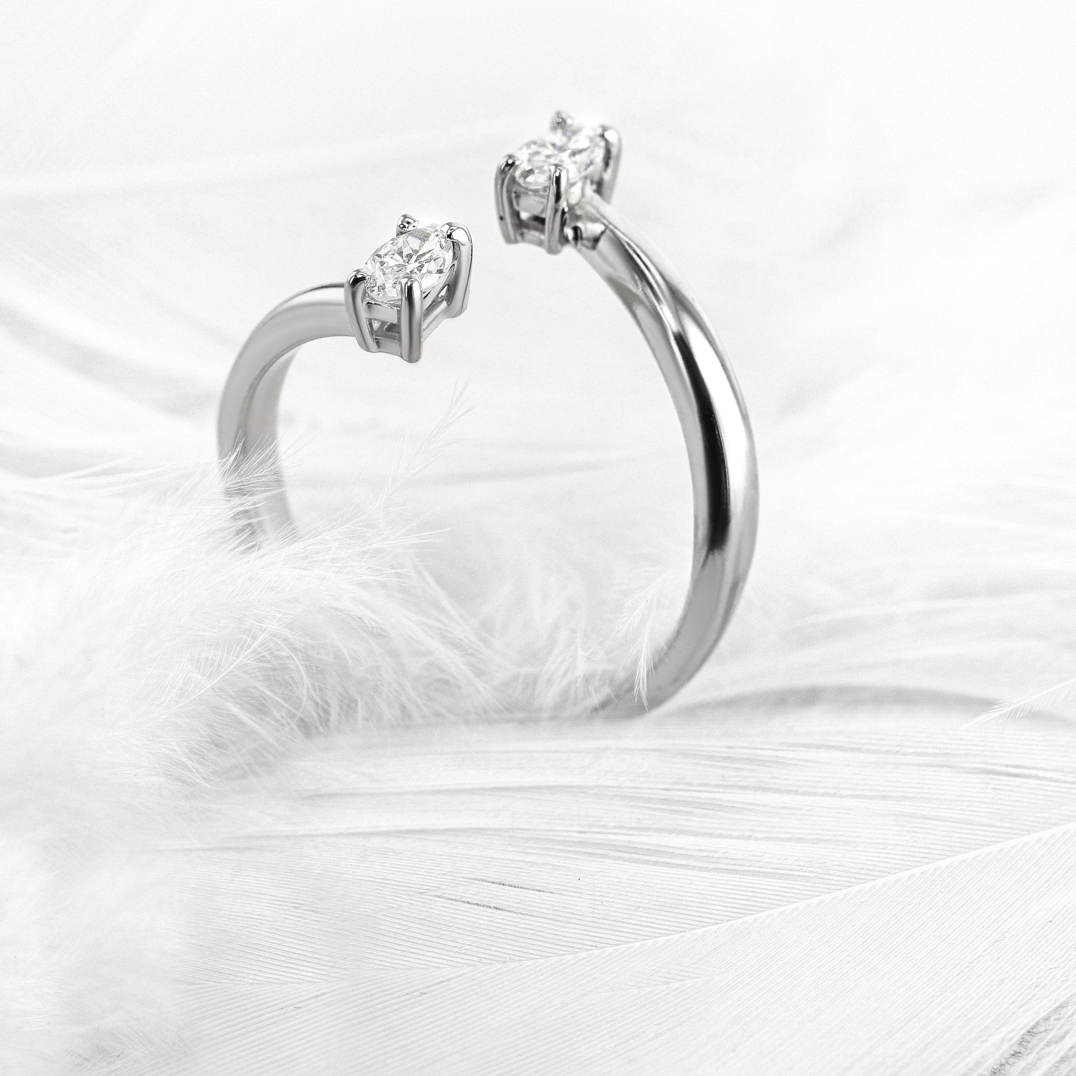 Anita Lab Grown Fashion Ring   (0.36 Carat) -14K White Gold