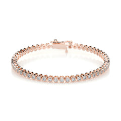 Laura Diamond Lab Grown Tennis Bracelet (1.50 Carat) -14K Rose Gold