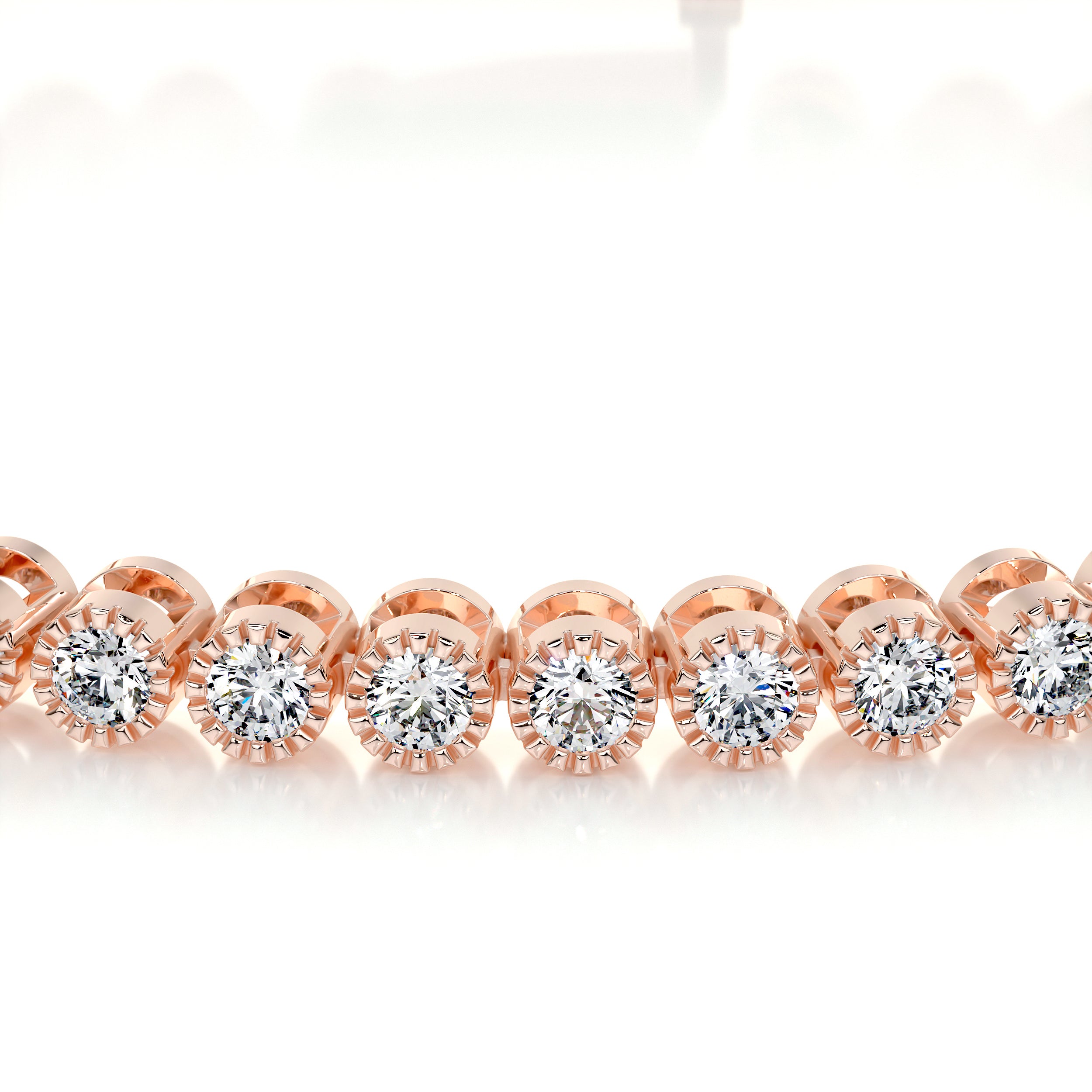 Laura Diamond Lab Grown Tennis Bracelet   (1.50 Carat) -14K Rose Gold