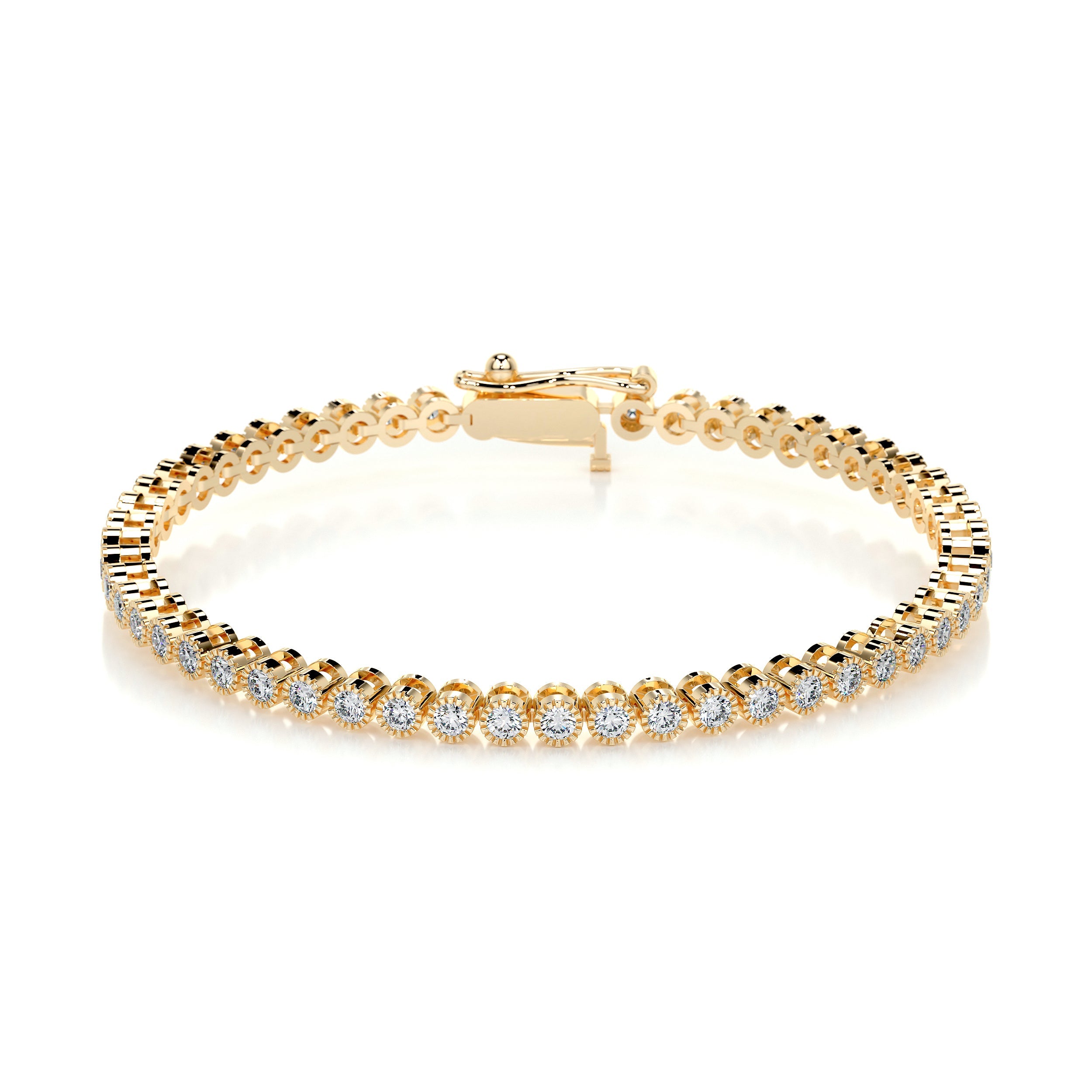 Laura Diamond Lab Grown Tennis Bracelet   (1.50 Carat) -18K Yellow Gold