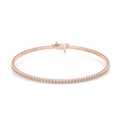 Lee Diamond Tennis Bracelet (1.00 Carat) -14K Rose Gold
