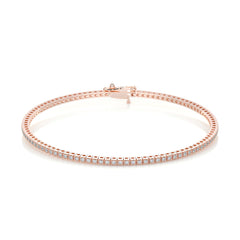 Lee Diamond Lab Grown Tennis Bracelet (1.00 Carat) -14K Rose Gold