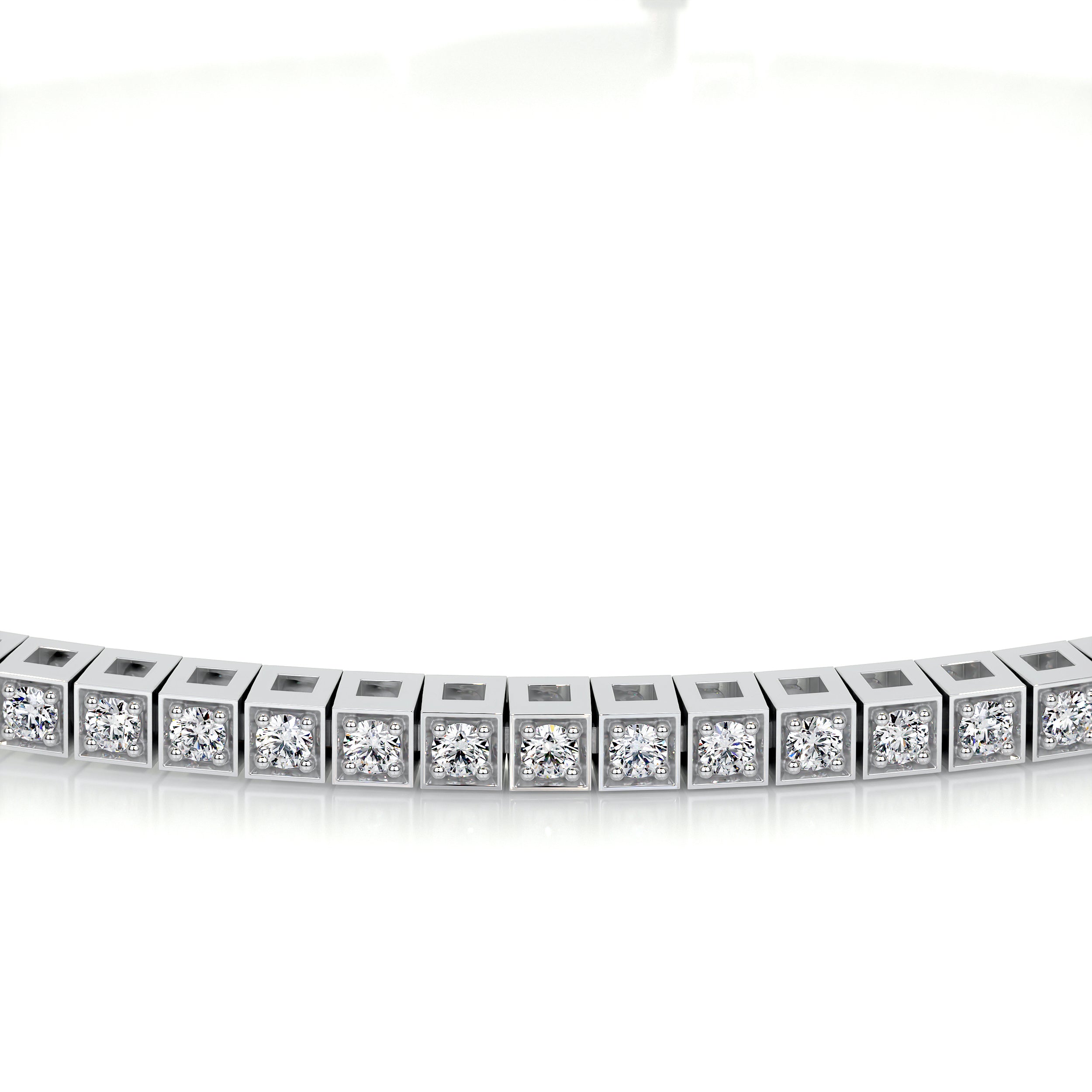 Lee Diamond Lab Grown Tennis Bracelet   (1.00 Carat) -18K White Gold