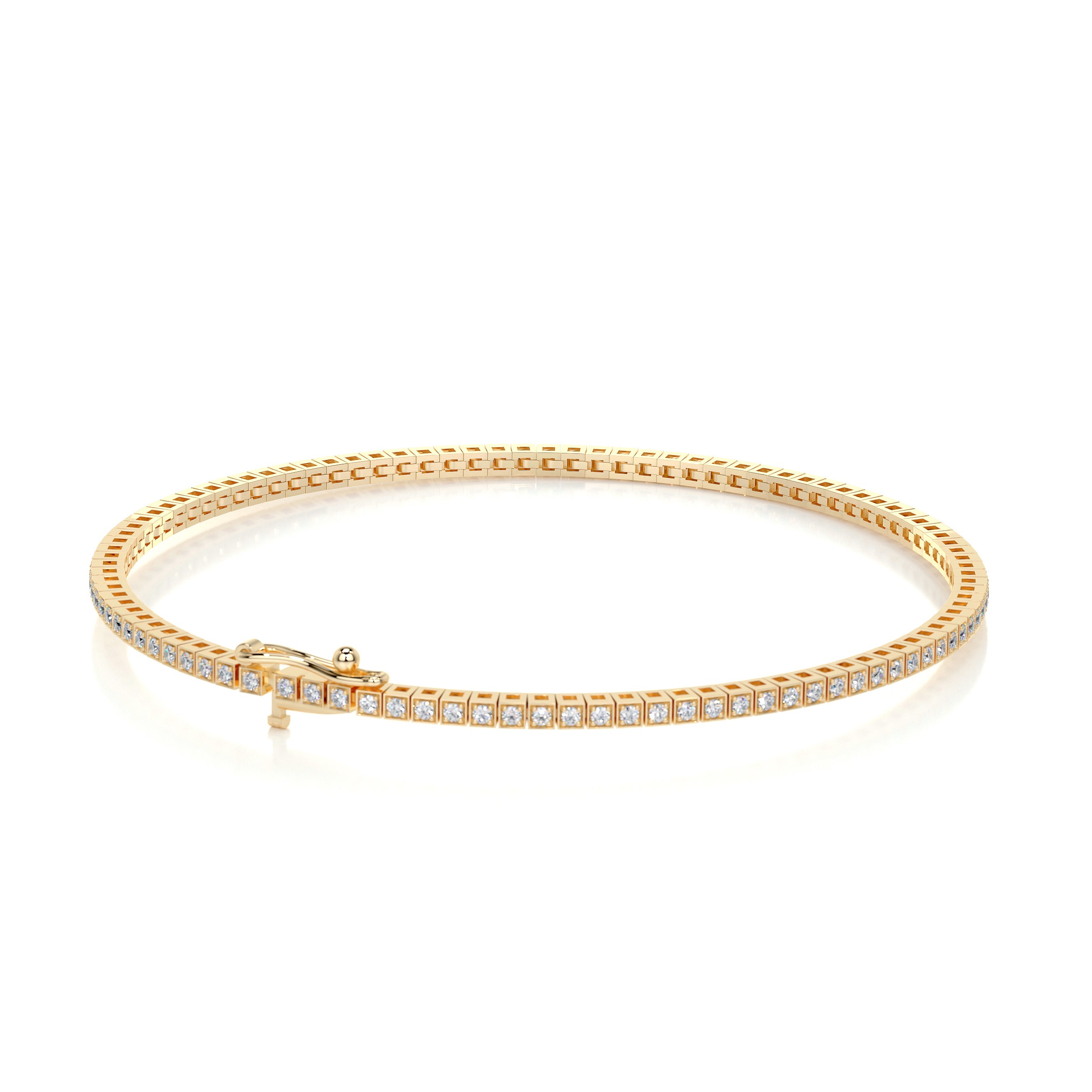Lee Diamond Tennis Bracelet Carat) -18K Yellow Gold, Tennis