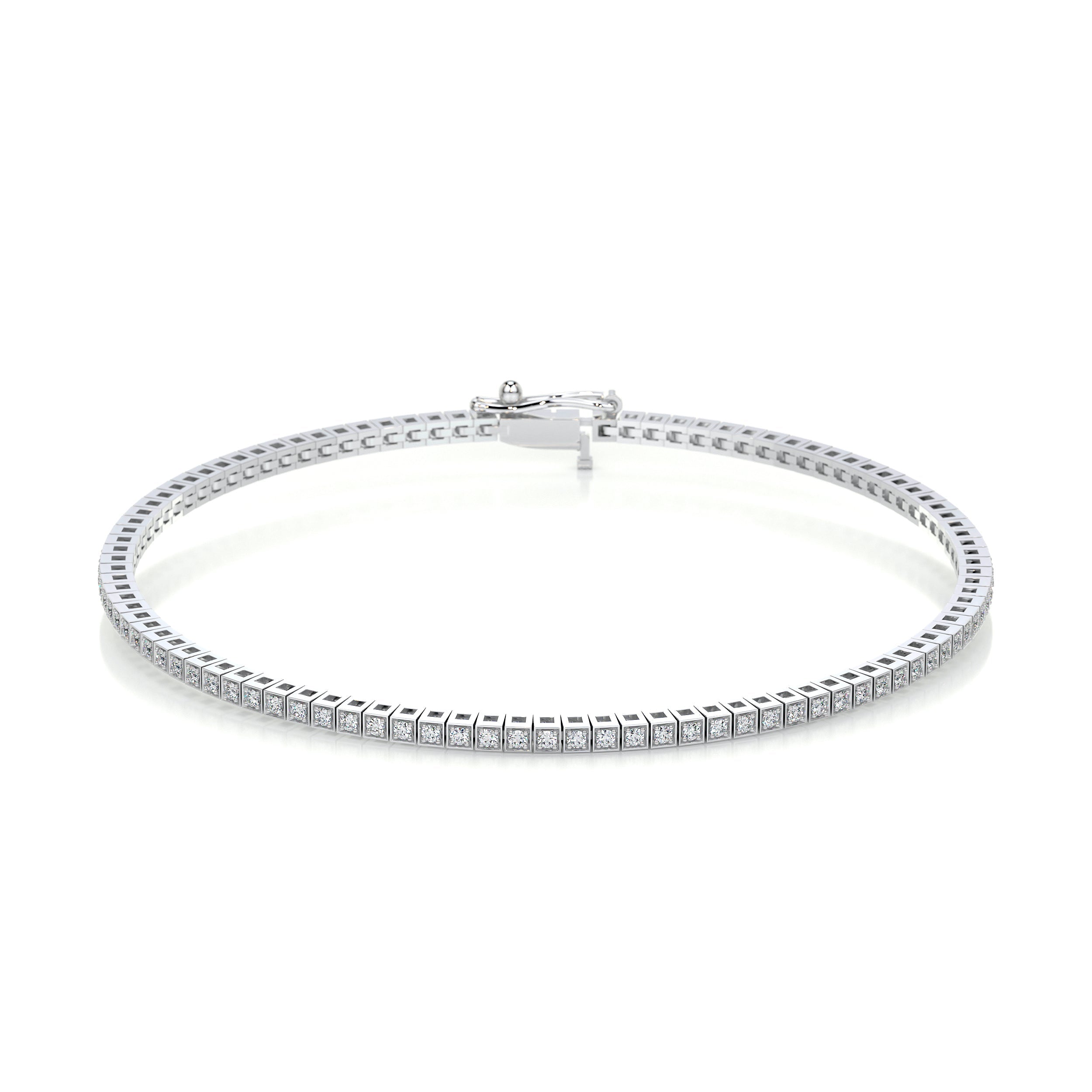 Georgina Diamond Lab Grown Tennis Bracelet   (2.00 Carat) -18K White Gold
