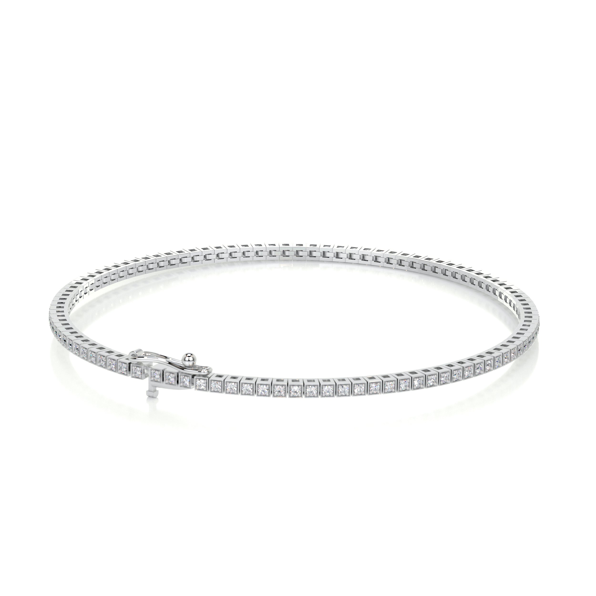 Georgina Diamond Lab Grown Tennis Bracelet   (2.00 Carat) -18K White Gold