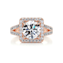 Addison Moissanite & Diamond Ring -14K Rose Gold