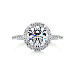 Layla Moissanite & Diamond Ring -14K White Gold