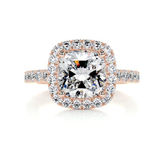 Celeste Moissanite & Diamond Ring -14K Rose Gold