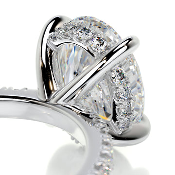 Lucy Moissanite & Diamond Ring -Platinum