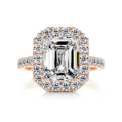 Zoey Moissanite & Diamond Ring -14K Rose Gold
