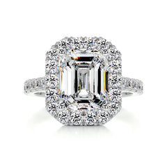 Zoey Moissanite & Diamond Ring -14K White Gold