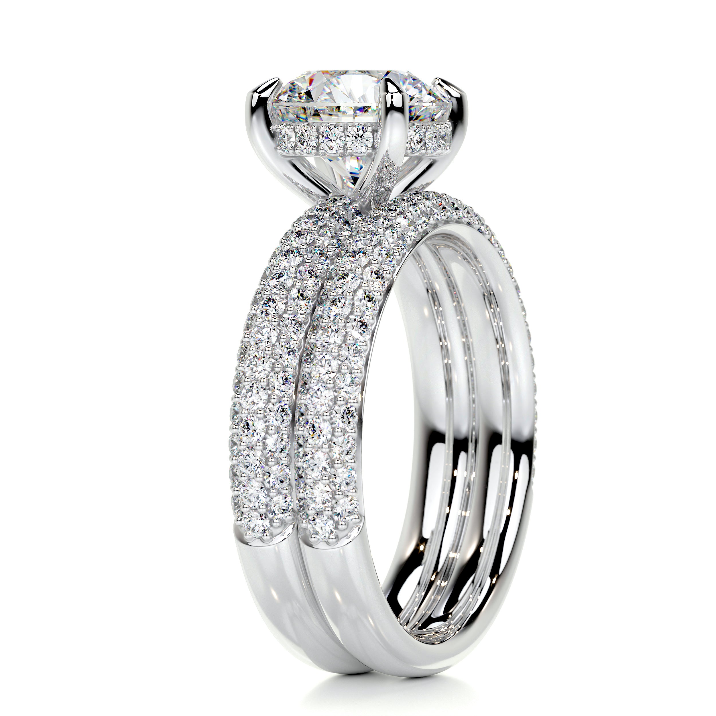 Helena Moissanite & Diamonds Bridal Set   (2.7 Carat) -Platinum