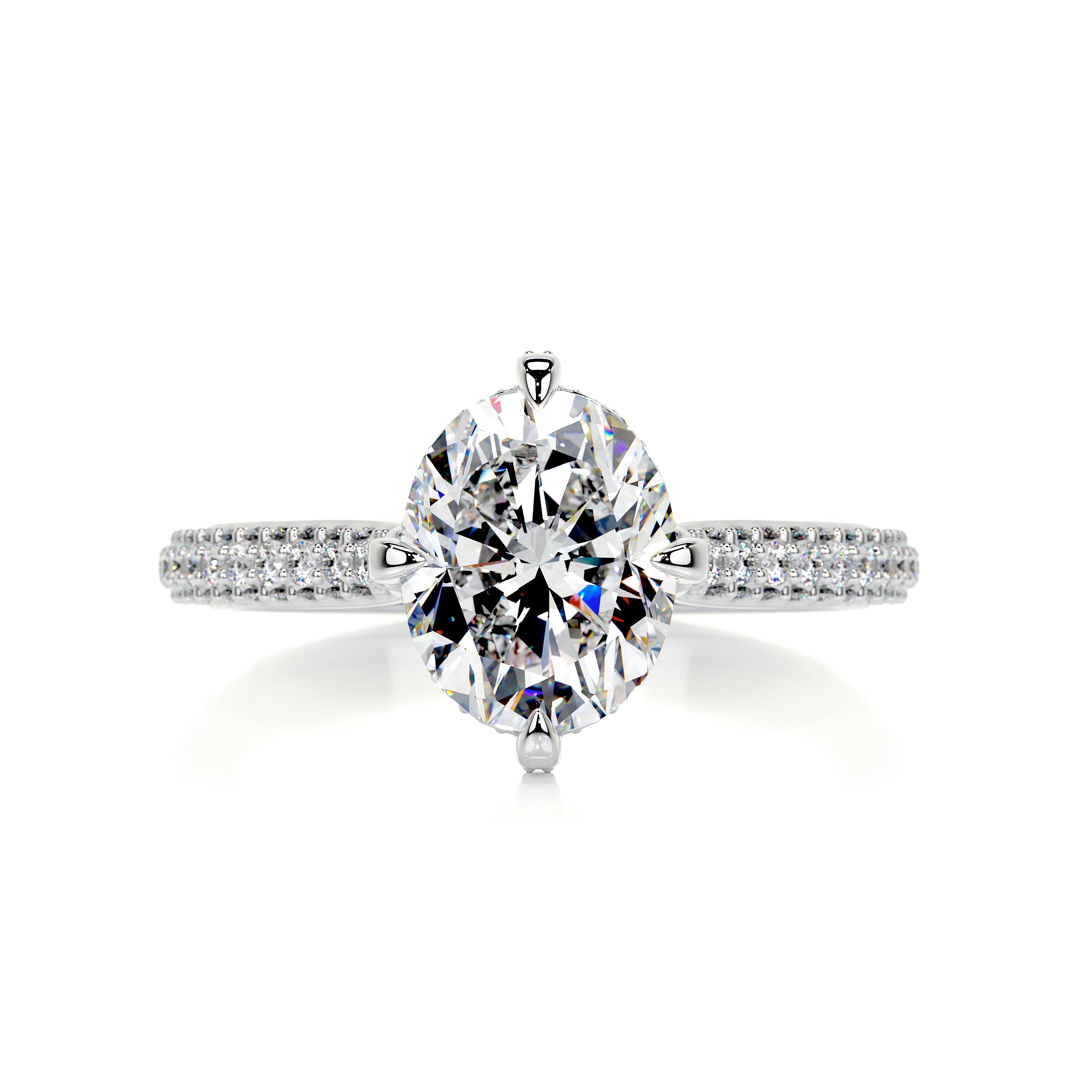 Jocelyn Moissanite & Diamonds Ring   (2.5 Carat) -Platinum