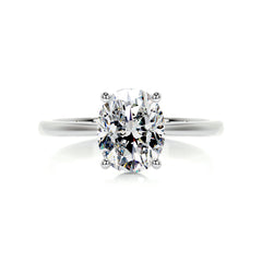 Julia Moissanite Ring -18K White Gold