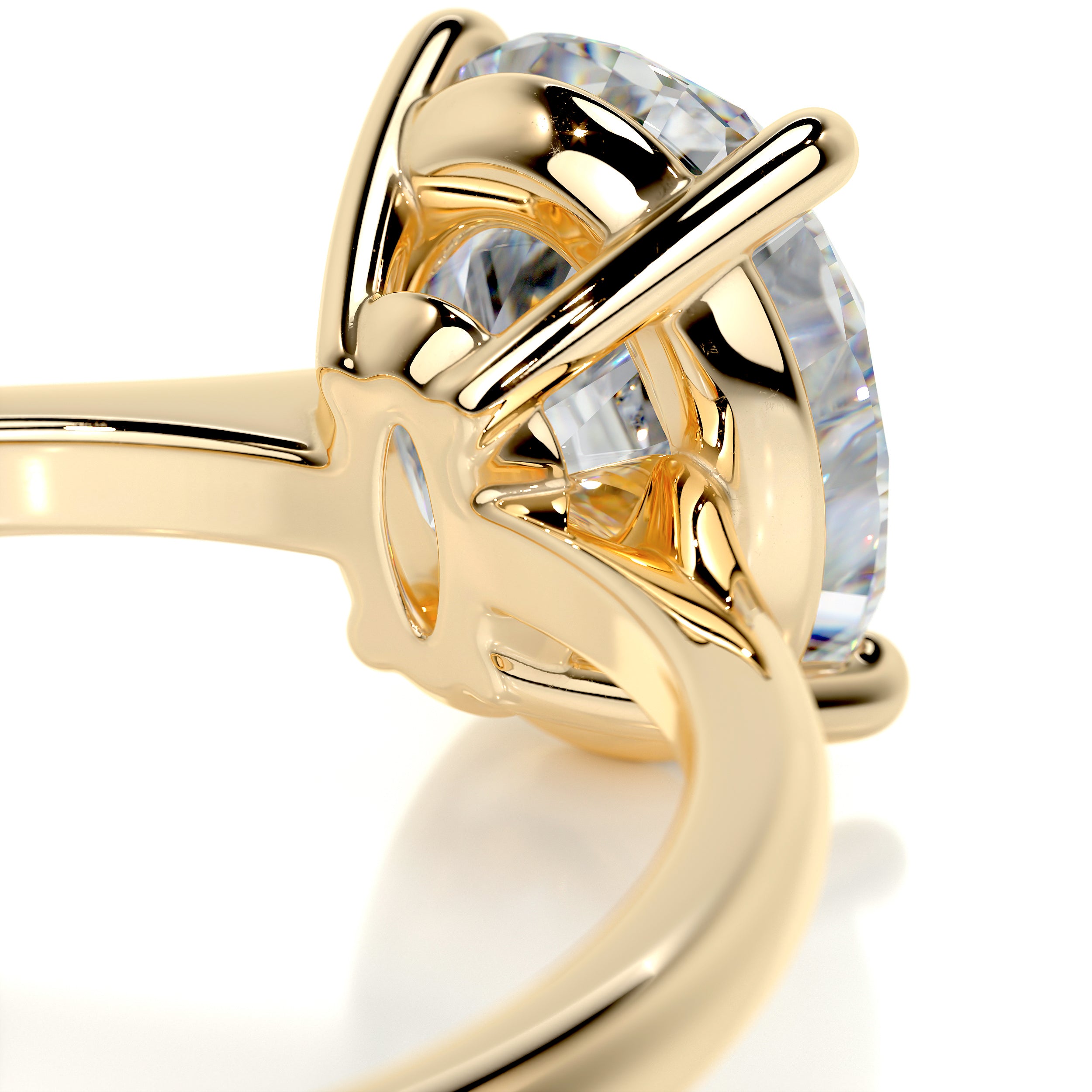Julia Moissanite Ring -18K Yellow Gold