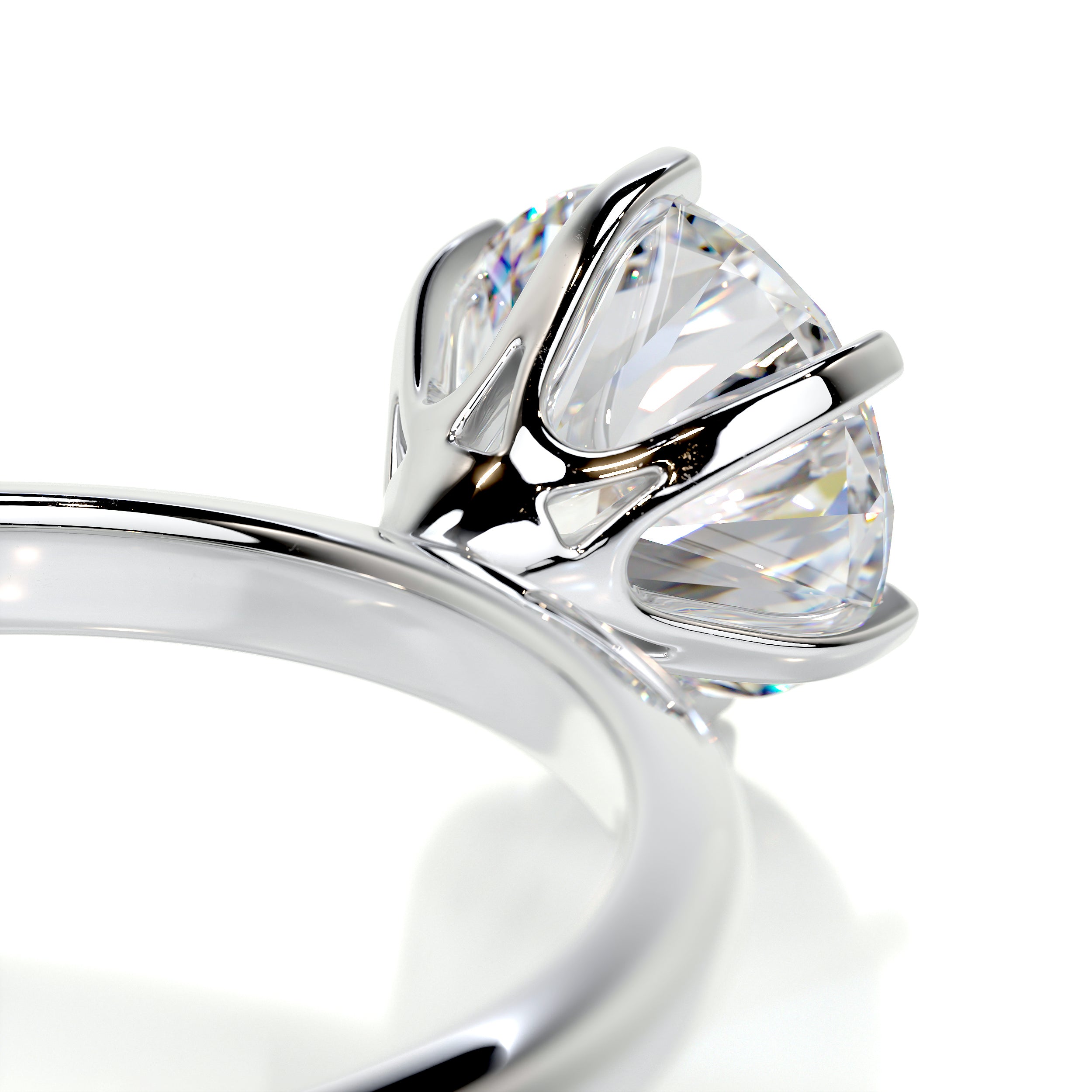 Samantha Moissanite Ring   (1 Carat) -14K White Gold
