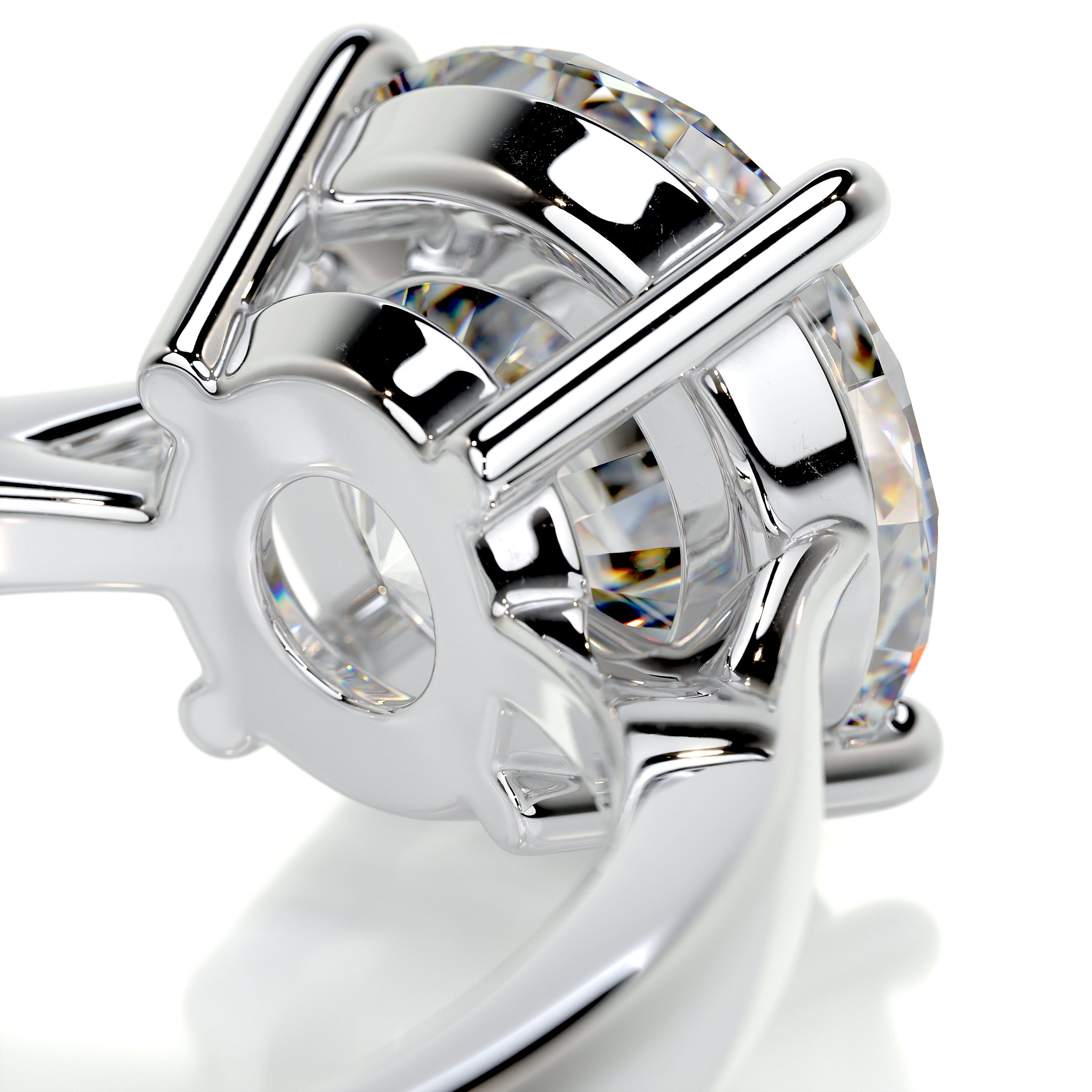 Kate Moissanite Ring   (2.5 Carat) -Platinum