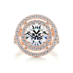 Naomi Moissanite & Diamond Ring -14K Rose Gold