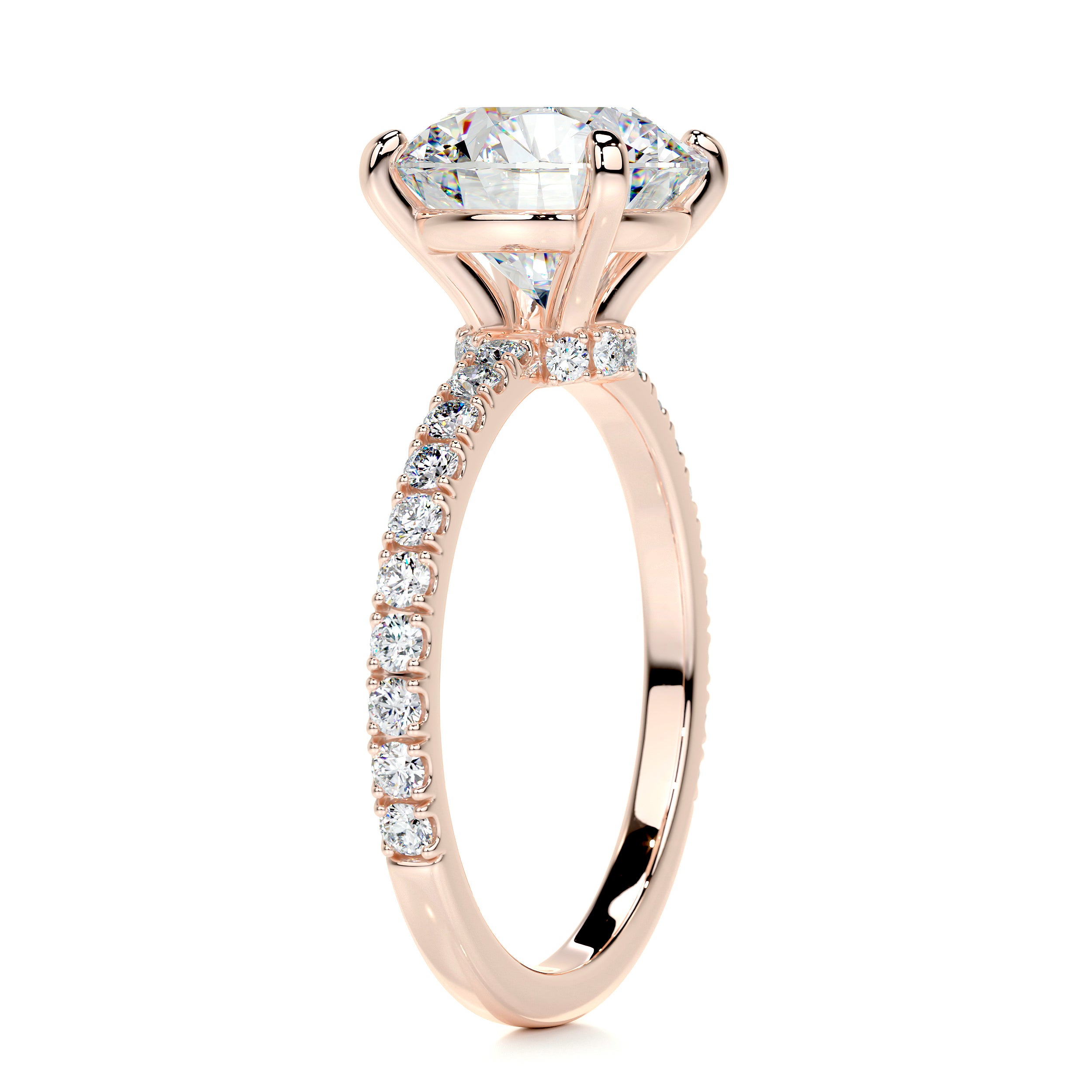 Eleanor Moissanite & Diamonds Ring -14K Rose Gold