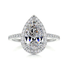 Sophia Moissanite & Diamond Ring -14K White Gold
